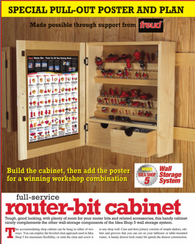 Router Bit Storage Cabinet Plans And Software Archive The