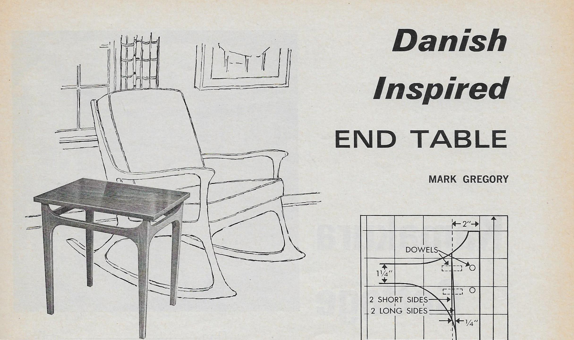 Workbench Magazine January-February Danish Inspired End Table