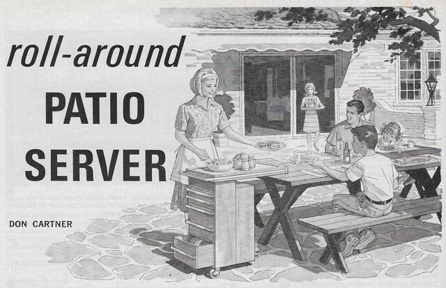 Workbench Magazine September-October 1968 Roll Around Patio Server