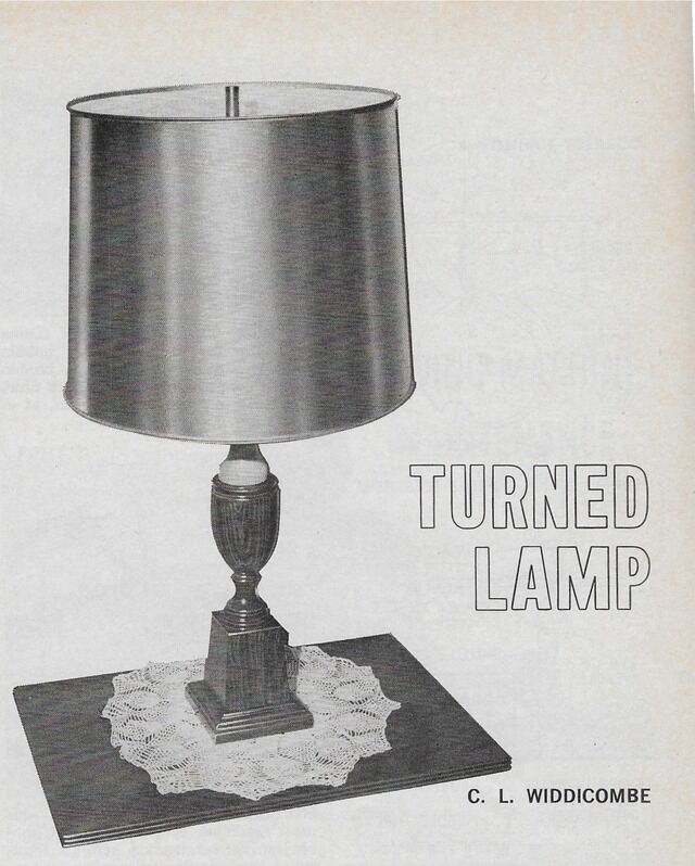 Workbench Magazine September-October 1968 Turned Lamp