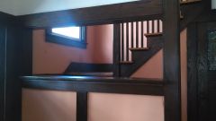 Chestnut trim and staircase