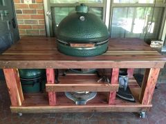 Cedar And Walnut Green Egg Table