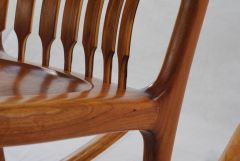 Cherry Rocker Rear Leg to Seat Joint