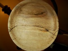 Spalted maple shallow bowl