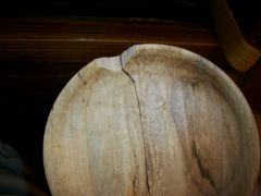 Spalted maple shallow bowl broken
