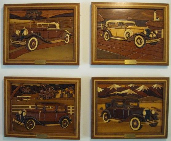 1930's  Car Intarsia 1930's  Car Intarsia