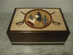 Confederate Flag Intarsia Box