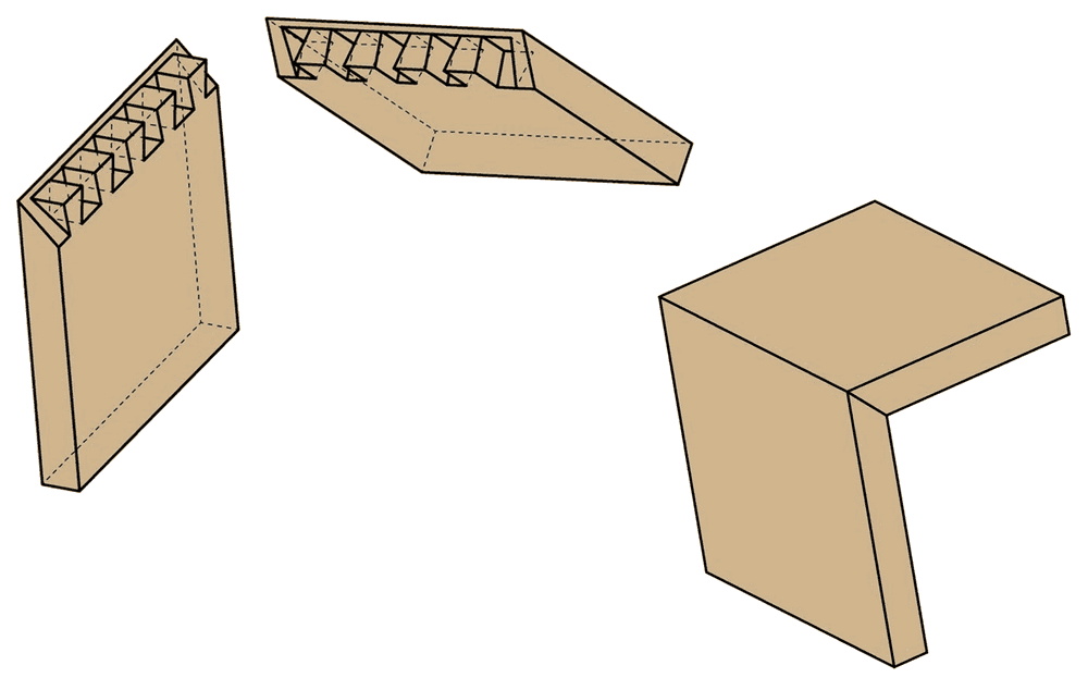 Blind secret mitre dovetail joint