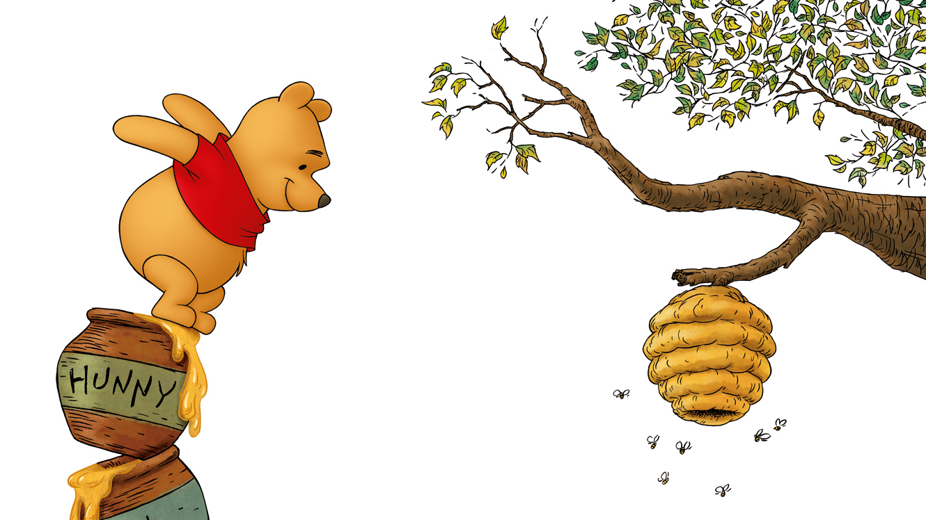 Image result for pooh bear in the beehive