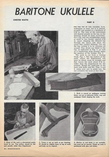 Workbench Magazine 1962 Jan-Feb Baritone Ukulele