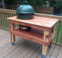 Green Egg Table with Green Egg Installed