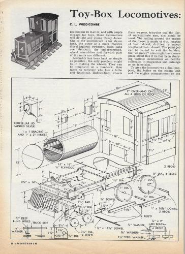 Workbench Magazine 1962 Jan-Feb Locomotive Toybox