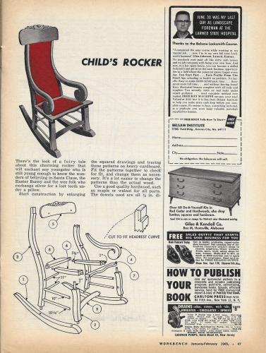 Workbench Magazine 1965 Jan-Feb Childs Rocker