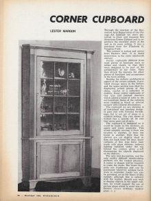 Workbench Magazine Mar-Apr 1965 Corner Cupboard