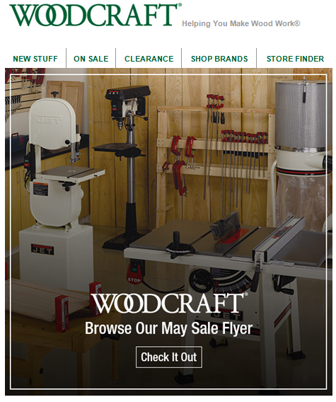 Woodcraft May Sale