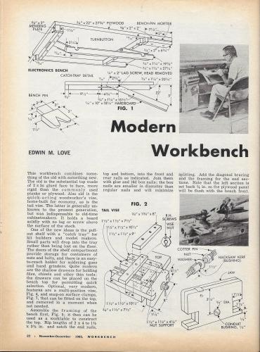 Workbench Magazine November-December 1965 Modern Workbench