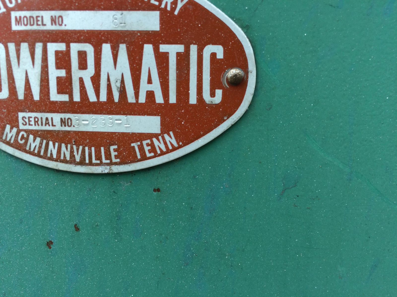 1963 Powermatic 81 20 inch Band saw