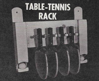 Workbench Magazine January-February 1966 Table Tennis Rack