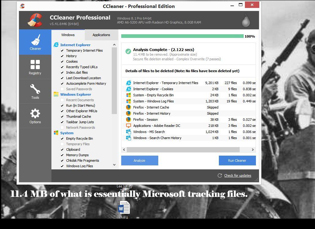 Ccleaner And Microsoft Tracking