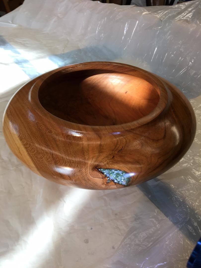 Combining wood turning with wife's gem collecting