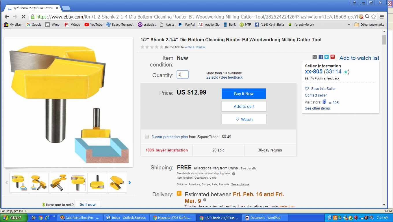 Selecting a router bit for sled