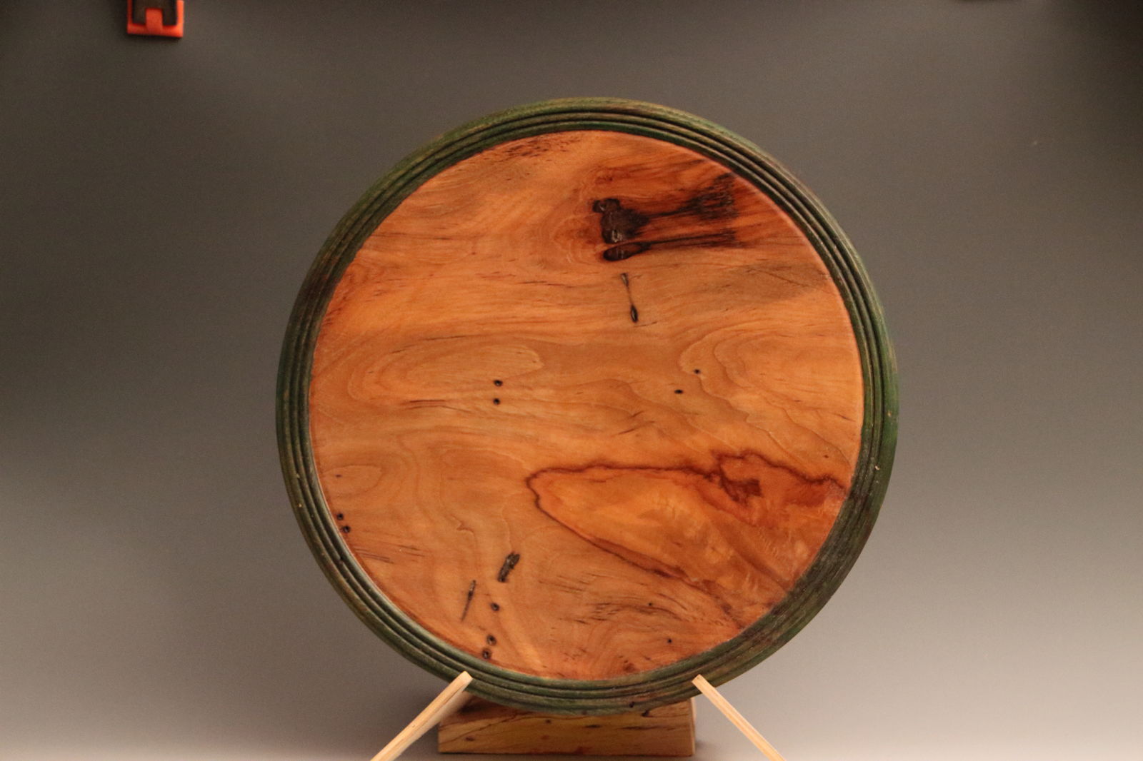 Pecan platter dyed rings