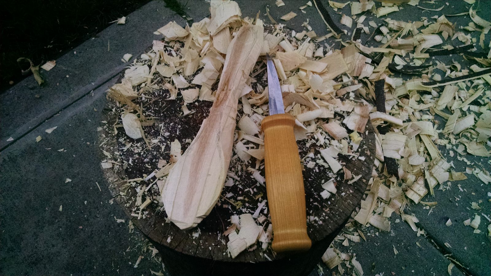 Carving a Spoon (Slojd)