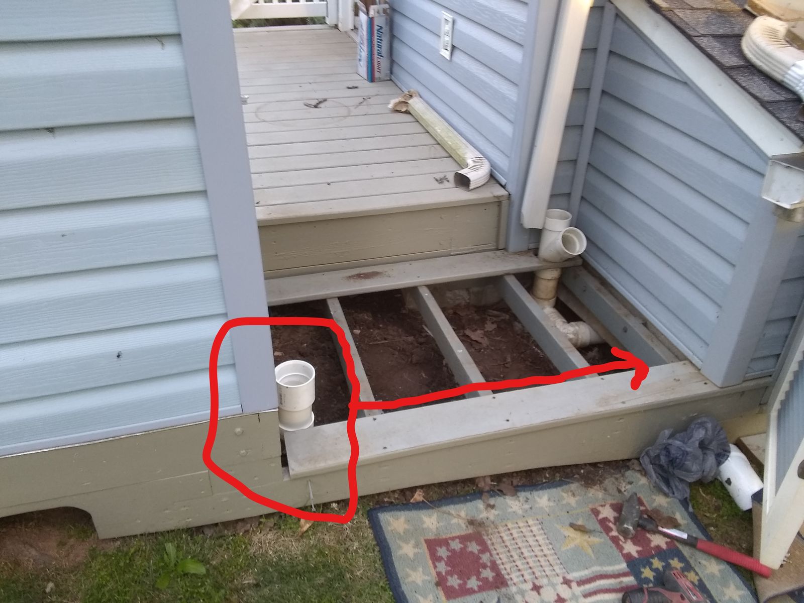 Deck Landing and Gutter