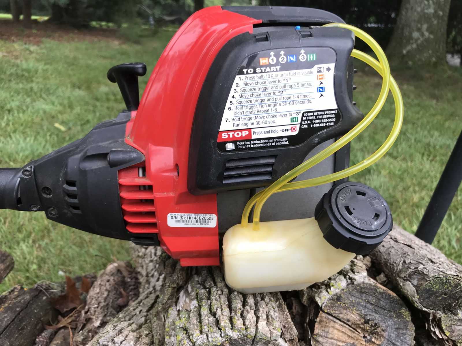 Gas leak from my yard trimmer