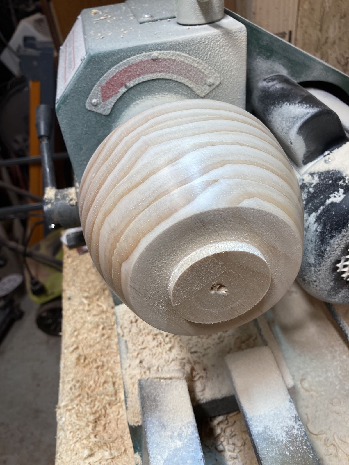 Finally a good start on the second of two pine wood bowls....