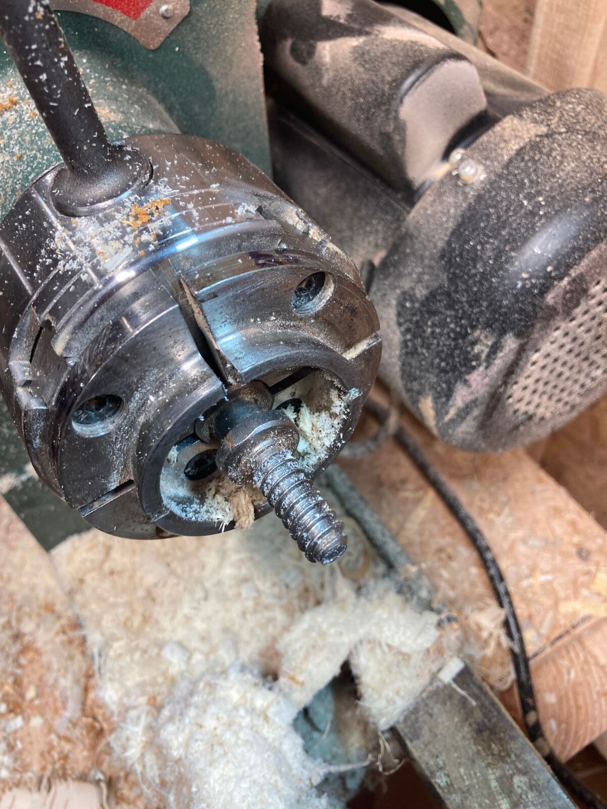 First turn with Green wood and Wood Worm screw mount. Wood Turners