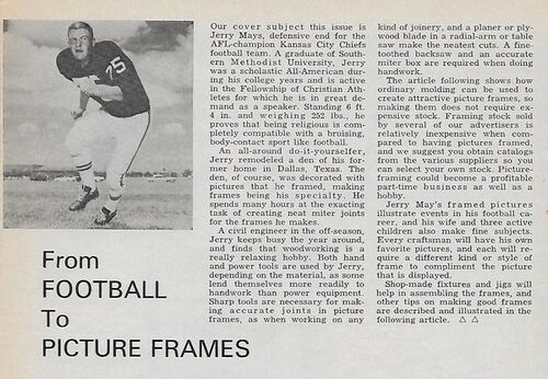 Workbench Magazine September-October 1967 Picture Frames (Part 1)