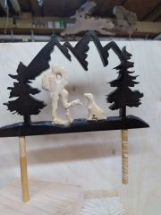 setting on top of a cake announcing a wedding is fixin to take placee