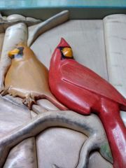 This is the birds after I used steel wool to smooth the finish