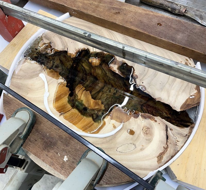 Red elm crotch, a work in progress