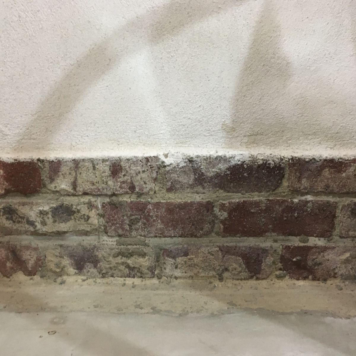 Bright masonry finish to basement walls