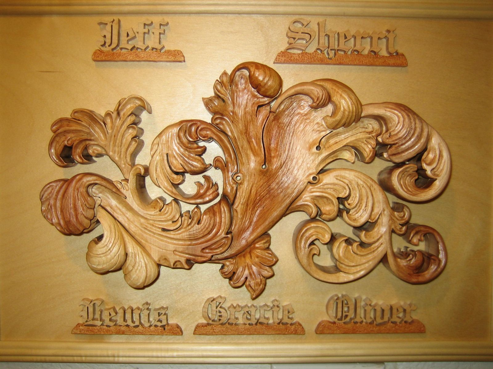 scroll sawing single letters then trying gluing them on a board is for the birds