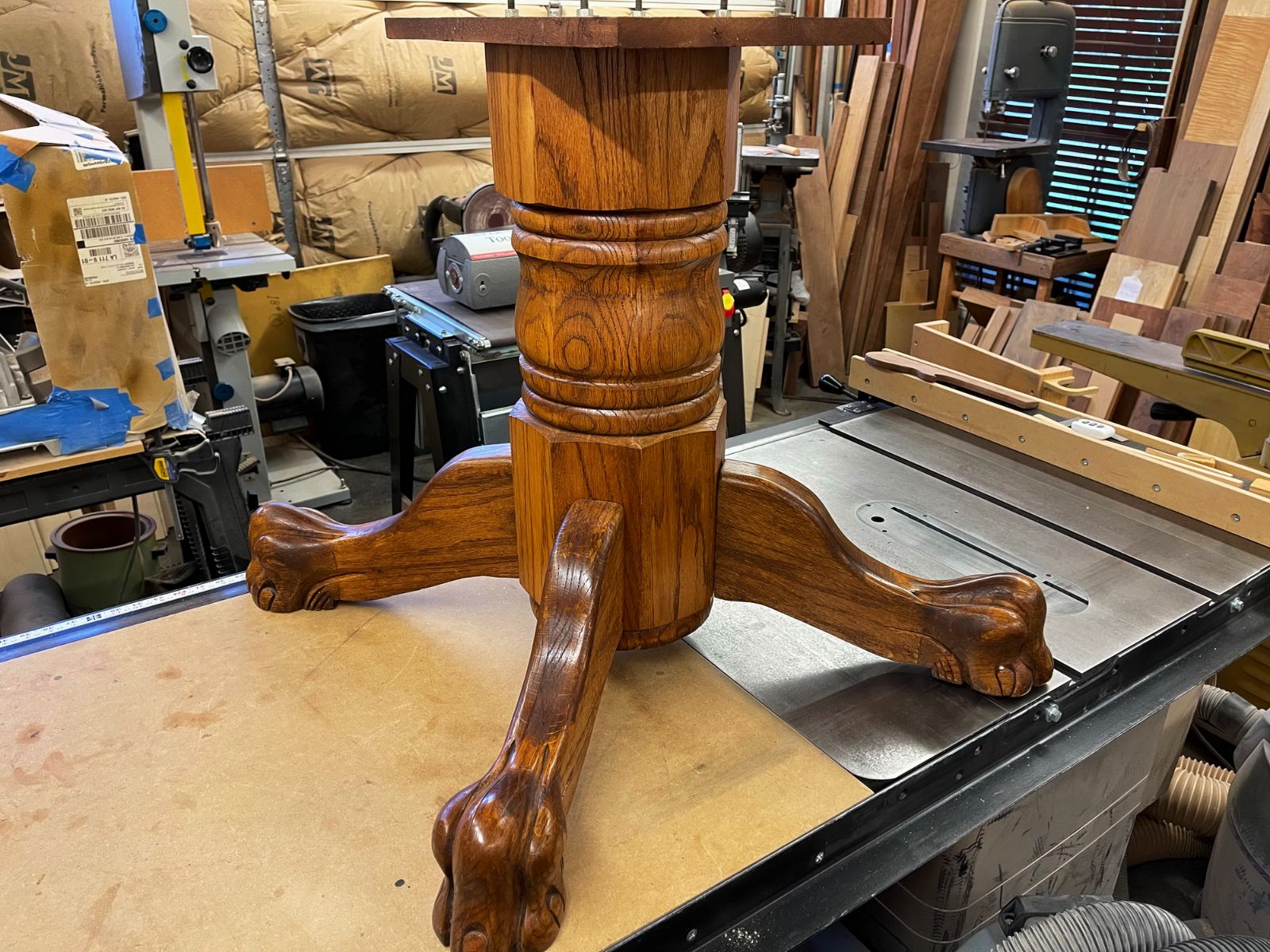 Table pedestal repair General Woodworking The Patriot Woodworker