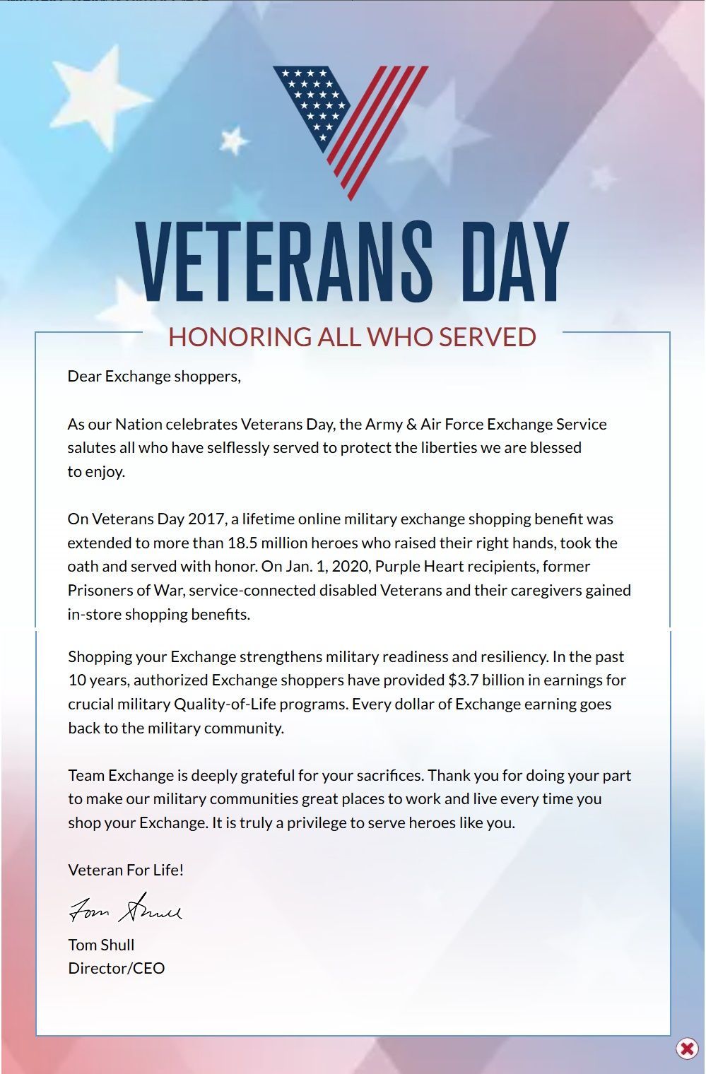 Veterans Day Information
