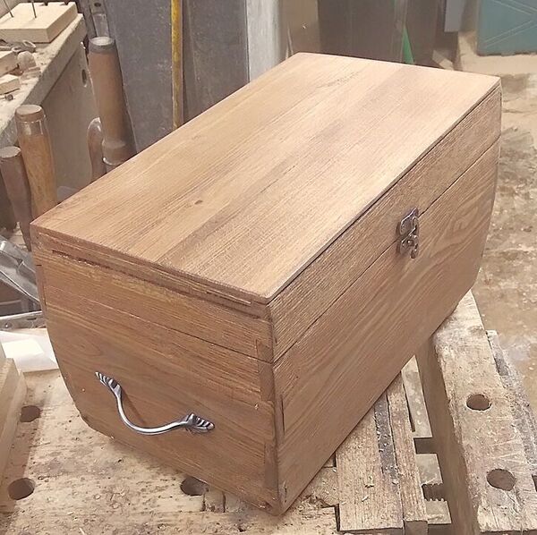Keepsake Box Proj., Finishing, Handles installed  .jpg