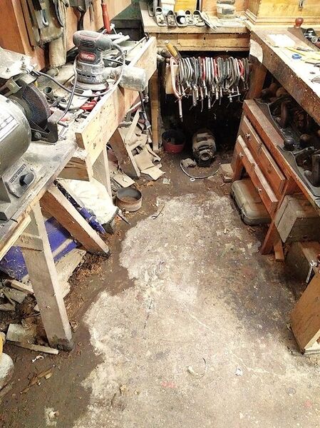 25 May, bench clearing, work area  cleared  .jpg