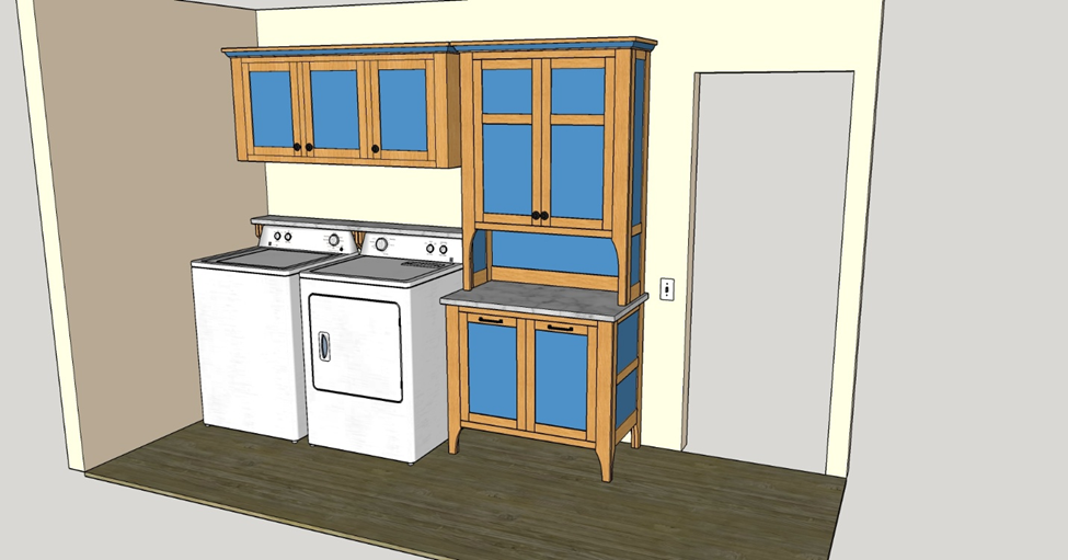 Experimenting with color – laundry hutch