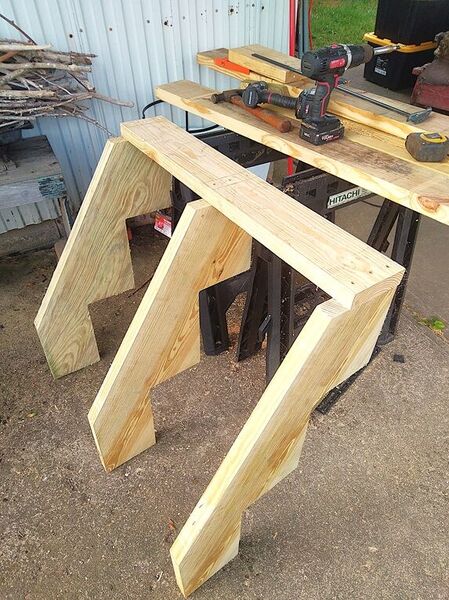 3rd Carpentry Project, ledger board done  .jpg