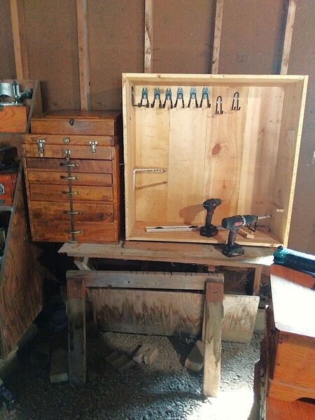 New Woodshop, day 2, 2nd hour's work  .jpg
