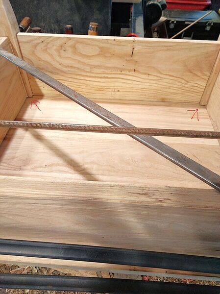 Coffee Table Proj., Glued up, Diagonals pulled  .jpg