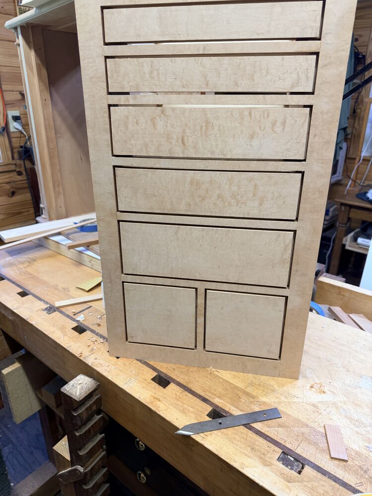 Prepped drawers for cockbeading
